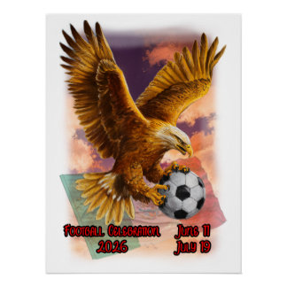 Poster Aigle royal apporte le ballon pour l'événement 202