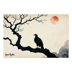 Poster Aigle sur arbre nu