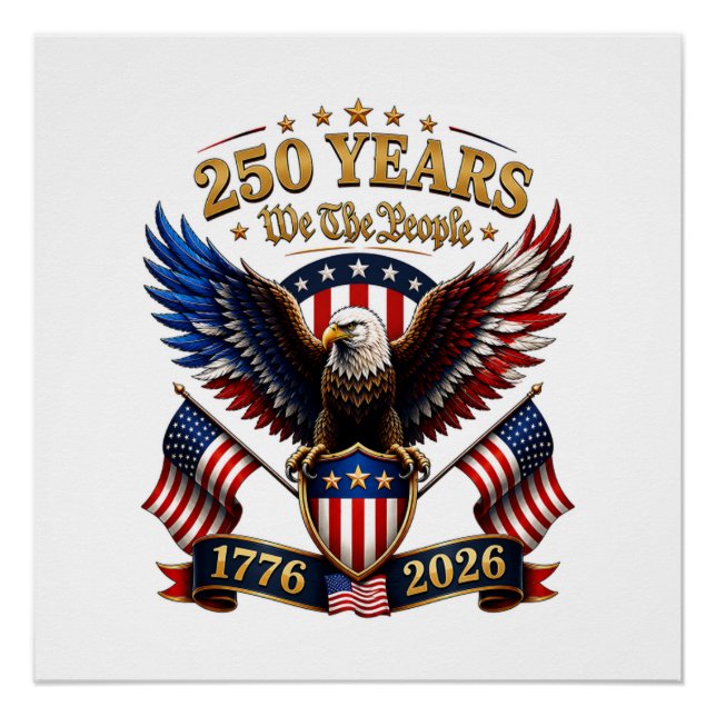 Poster Aigle We The People 250 Ans (Devant)