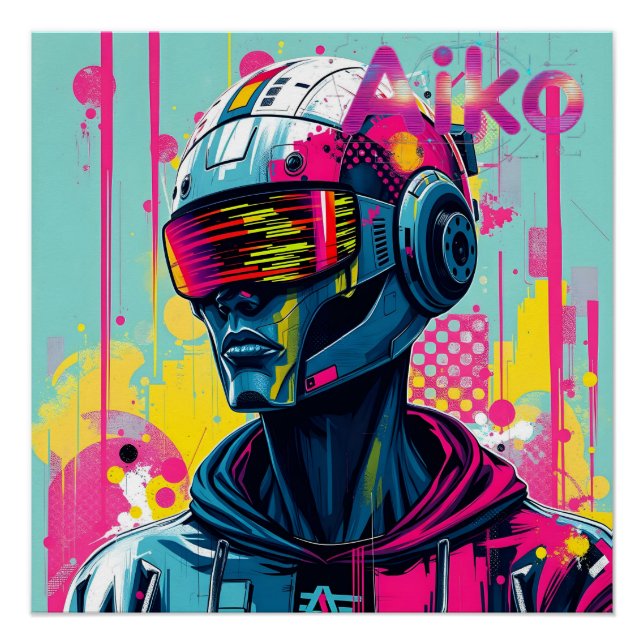 Poster AiKo Graphisme Grunge #3 (Devant)