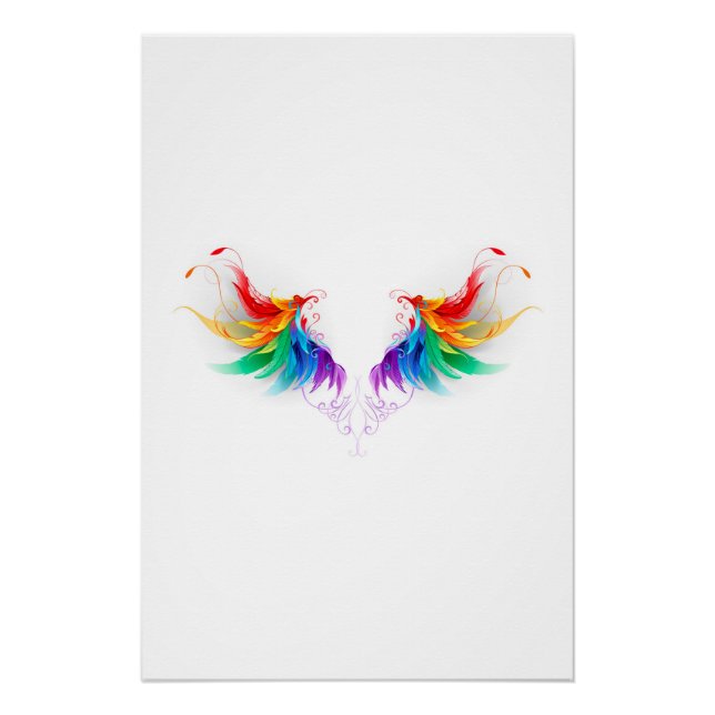 Poster Ailes arc-en-ciel douces (Devant)