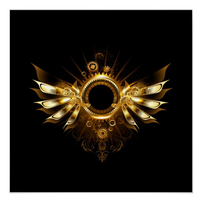 Poster Ailes steampunk (Devant)