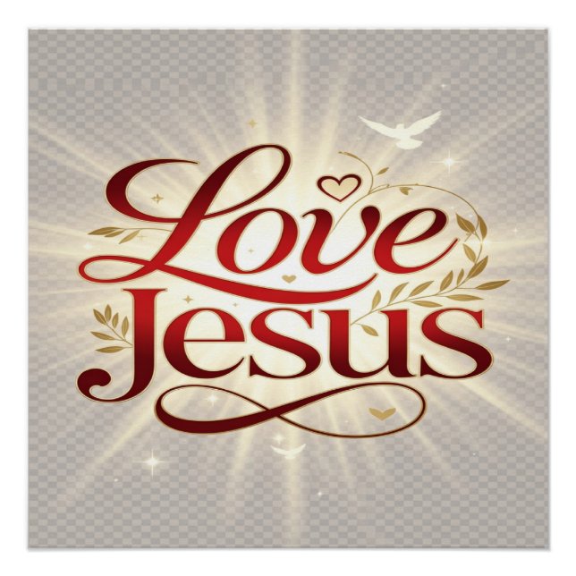 Poster Aime Jésus (Devant)