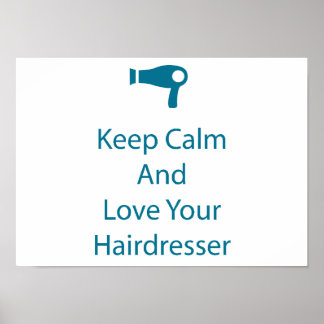 Poster Aimez votre salon de coiffure Art