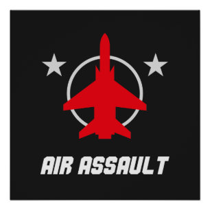 Poster Air Assault Military Fighter Jet
