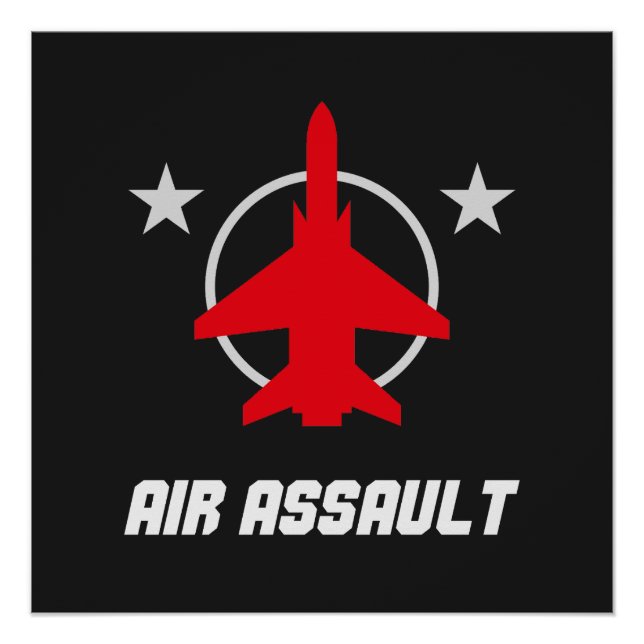 Poster Air Assault Military Fighter Jet (Devant)