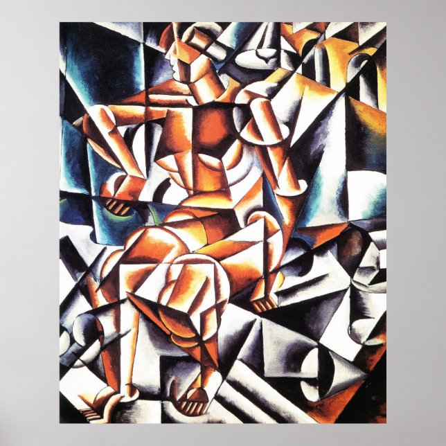 Poster Air Man Space, par Lyubov Popova (Devant)