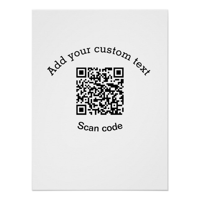 Poster Ajouter votre entreprise de code QR d'analyse de t (Devant)