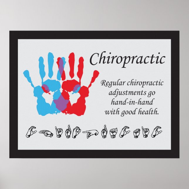 Poster Ajustements chiropratiques Langue des signes (Devant)