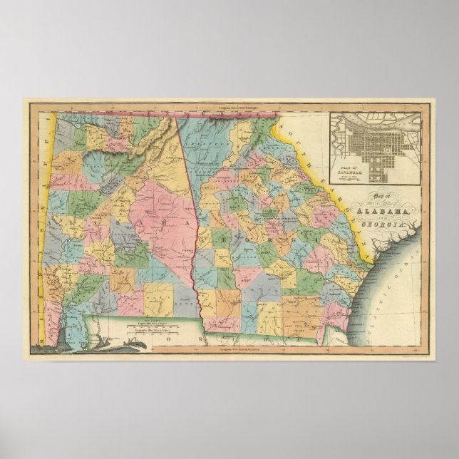 Poster Alabama, Géorgie (Devant)