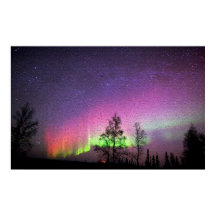 Alaska Aurores Boréales Ciel Nuit Crépitement Art