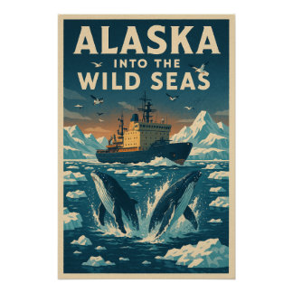 Poster Alaska - Dans les mers sauvages