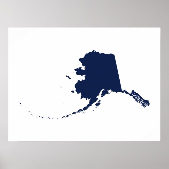 Poster Alaska en bleu (Devant)