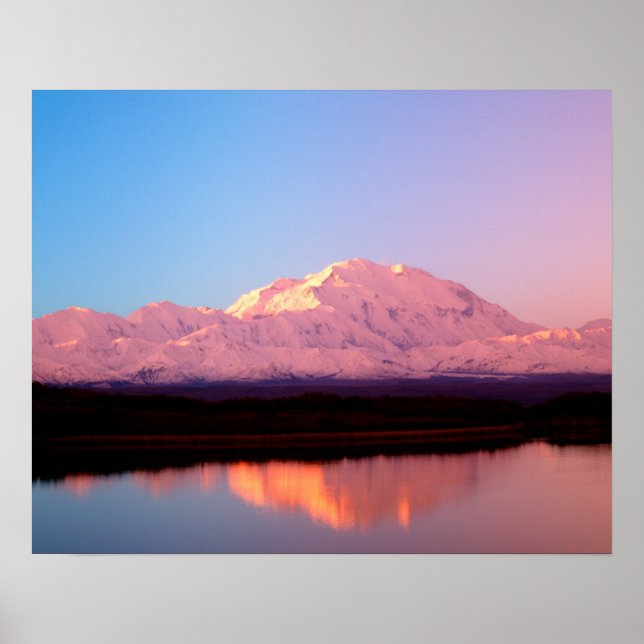 Poster Alaska, Parc national de Denali, Mt. McKinley à (Devant)