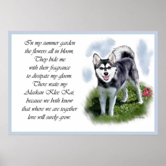 Poster Alaskan Klee Kai Art (Devant)