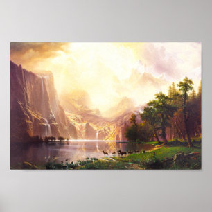 Poster Albert Bierstadt Parmi la Sierra Nevada