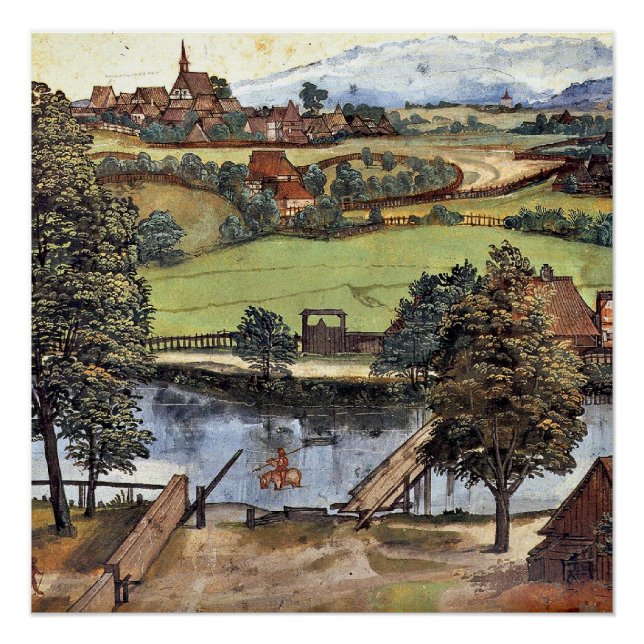 Poster Albrecht Durer, La Trefileria sur Peignitz, (Devant)