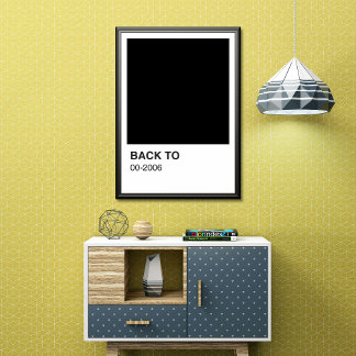 Poster Album de chanson noire - Bordure blanche