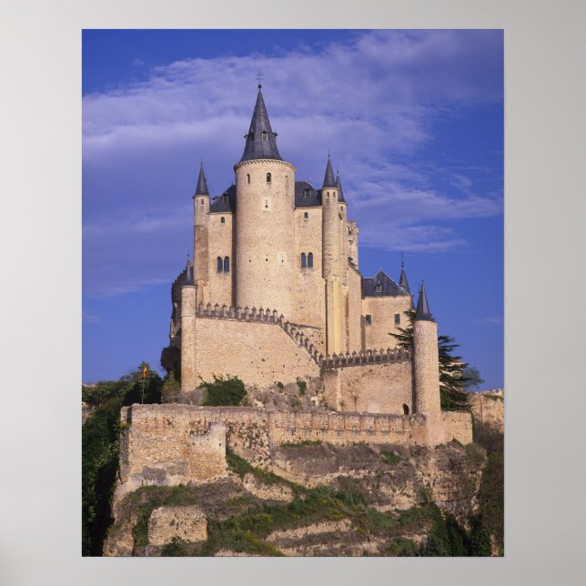 Poster Alcazar, Ségovie, Castille-et-León, Espagne, Unesc (Devant)