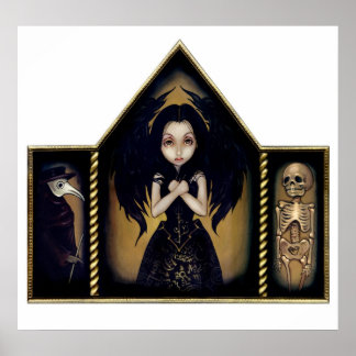 Poster Alchimie Angel Art Imprimer squelette gothique Tri