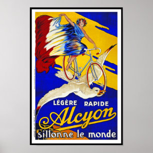 Poster Alcyon Cycles - French Vintage Bicycle Art