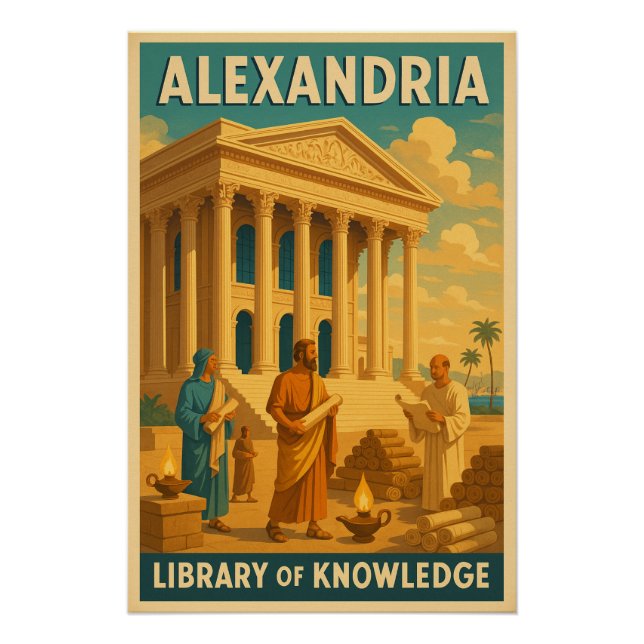 Poster Alexandrie - Bibliothèque du savoir (Devant)