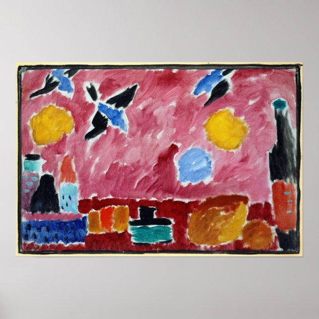 Poster Alexej von Jawlensky La vie morte avec bouteille,  (Devant)