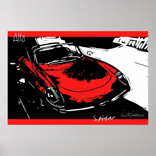 Poster Alfa Spider (Devant)