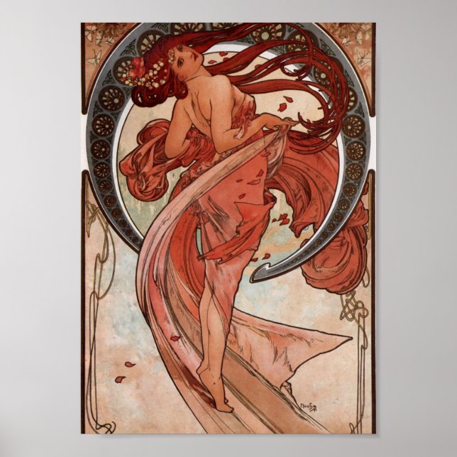 Poster Alfons Mucha Dance (Devant)