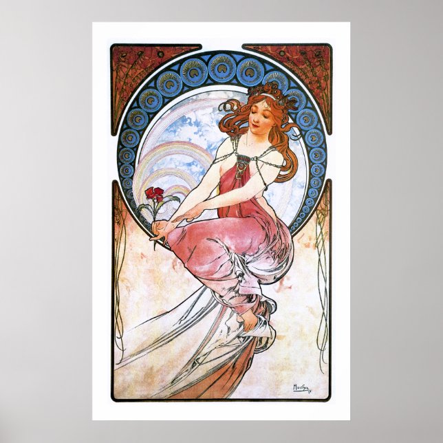 Poster Alfons Mucha : Muse de la peinture (Devant)