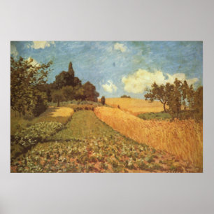 Poster Alfred Sisley Kornfeld 1873 - Huile de Cornfield