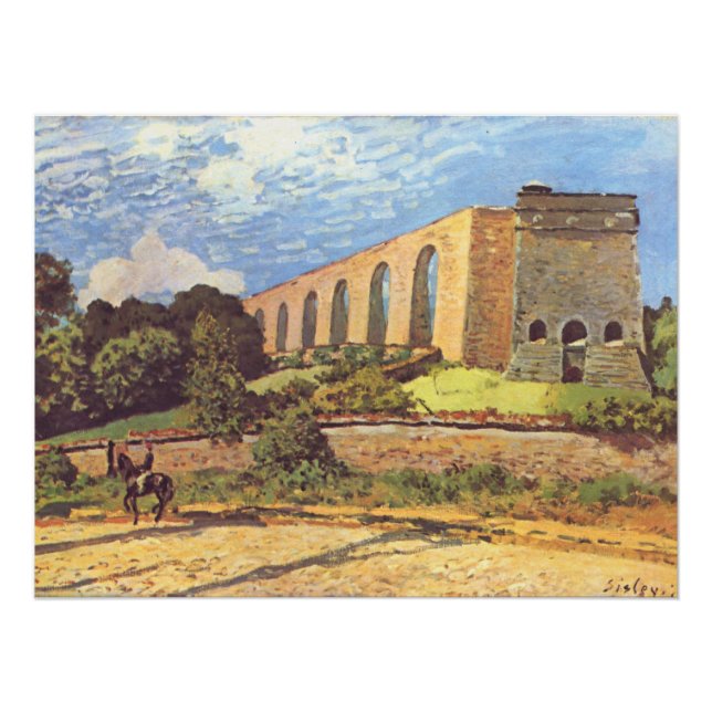 Poster Alfred Sisley L'aqueduc de Marly (Devant)