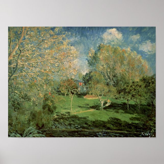 Poster Alfred Sisley | Le jardin de la famille Hoschede (Devant)