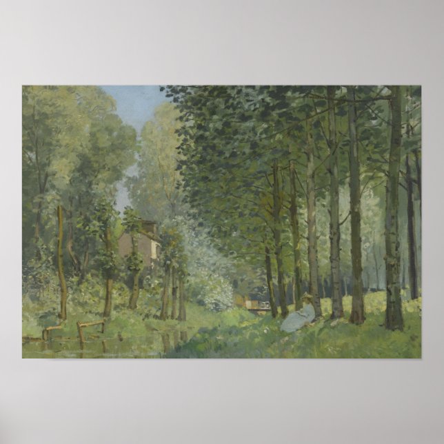 Poster Alfred Sisley - Rest along the Stream (Devant)