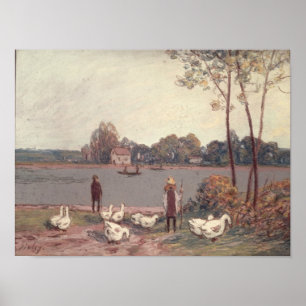 Poster Alfred Sisley   sur les banques du Loing