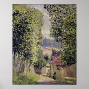 Poster Alfred Sisley   une route dans Louveciennes