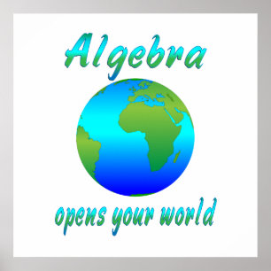 Poster Algebra ouvre les mondes - À partir de 11,80 $