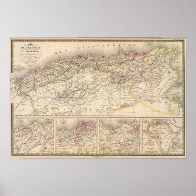 Poster Algérie, Tunisie (Devant)