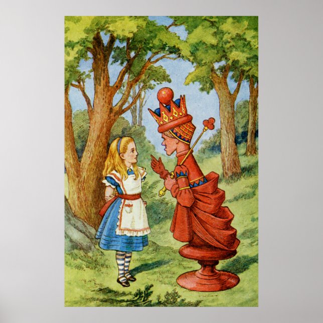 Poster Alice and the Red Queen in Wonderland (Devant)