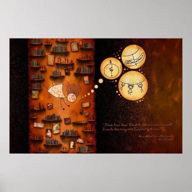 Poster Alice au pays des merveilles - Descendre le trou d (Devant)