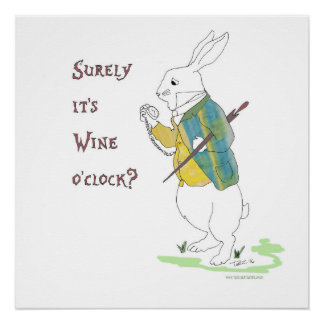 Poster Alice au pays des merveilles Lapin blanc.