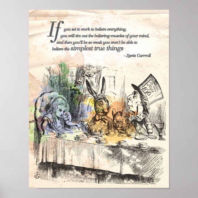 Poster Alice au pays des merveilles "Les choses les plus  (Devant)