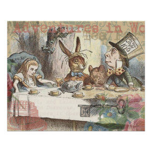 Poster Alice au pays des merveilles Mad Tea Party Art