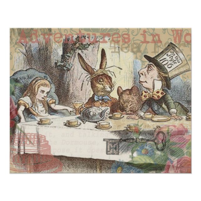 Poster Alice au pays des merveilles Mad Tea Party Art (Devant)
