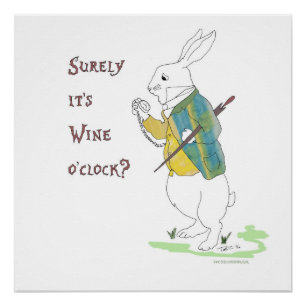 Poster Alice chez le lapin de blanc du pays des