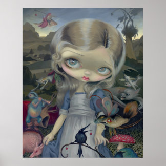 Poster Alice dans un Bosch Wonderland ART IMPRIMER gothiq