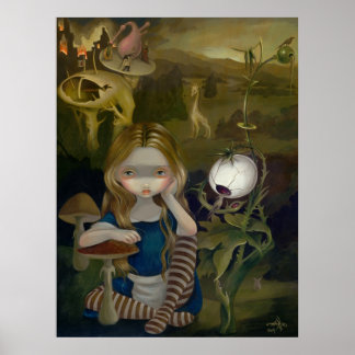 Poster Alice dans un paysage boscane art bas Imprimer