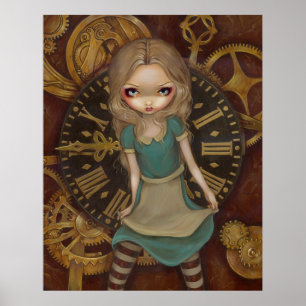 Poster Alice en Clockwork - steampunk au pays des merveil