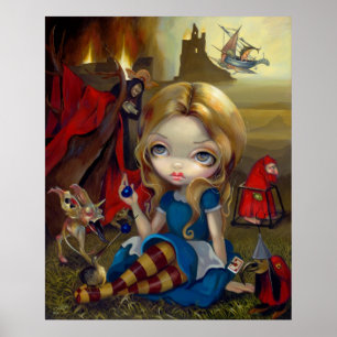 Poster Alice et Bosch Monsters ART IMPRIMER Wonderland