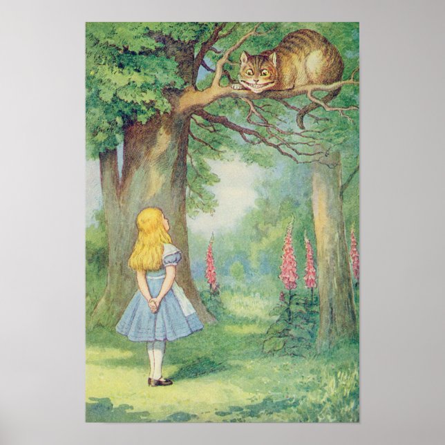 Poster Alice et le Cheshire Cat (Devant)